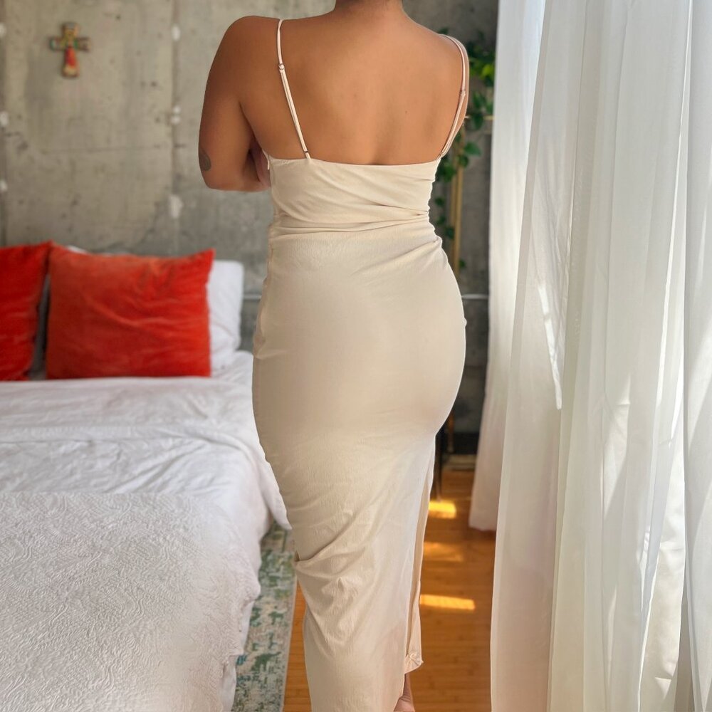 women's zara tan cotton dress